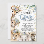 Safari Jungle Boy Baby Dusche Einladung (Vorderseite)