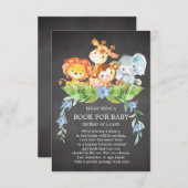 Safari Jungle Boys Baby Showbook Begleitkarte (Vorne/Hinten)
