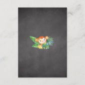 Safari Jungle Boys Baby Showbook Begleitkarte (Rückseite)