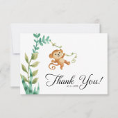 Safari Jungle Boys Babydusche Dankeskarte (Vorderseite)