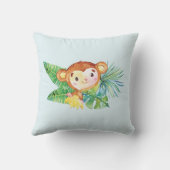 Safari Jungle Boys Birth Stats Pillow Kissen (Rückseite)