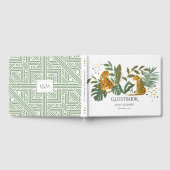 Safari Jungle Cats Wedding Guestbook Gästebuch (Voll)