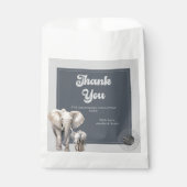 Safari Jungle Elephant Baby Dusche Gefallen Tasche Geschenktütchen (Vorderseite)