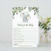 Safari Jungle Elephant Baby Shower Game PRINTED (Stehend Vorderseite)