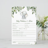 Safari Jungle Elephant Baby Shower Game PRINTED (Stehend Vorderseite)