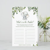 Safari Jungle Elephant Baby Shower Game PRINTED (Stehend Vorderseite)