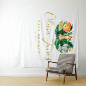 Safari Jungle Elephant Löwendusche Hintergrund Wandteppich (Beispiel (Horizontal))