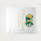 Safari Jungle Elephant Löwendusche Hintergrund Wandteppich (Vorderseite (Horizontal))