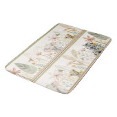 Safari Jungle Foliage Lion Zebra Elephant Baby Boy Badematte (Schrägansicht)