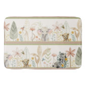 Safari Jungle Foliage Lion Zebra Elephant Baby Boy Badematte (Vorderseite)