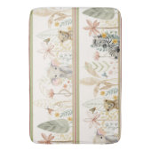 Safari Jungle Foliage Lion Zebra Elephant Baby Boy Badematte (Vorderseite Vertikal)