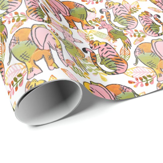 Safari Jungle Fun Animals Tween Teen Boho Geburtst Geschenkpapier (Rolleneckpunkt)