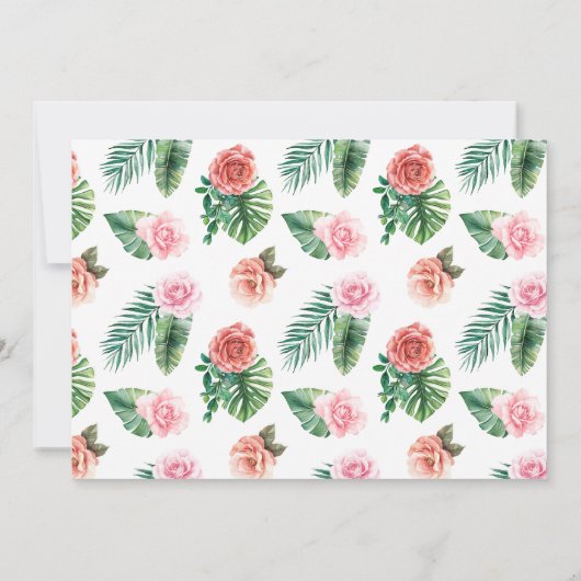 Safari Jungle Girl Babydusche Danke Karte (Rückseite)