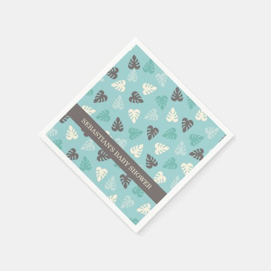 Safari Jungle Leaf Napkins Serviette (Ecke)