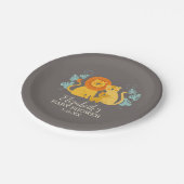 Safari Jungle Lion Baby Dusche Pappteller (Schrägansicht)