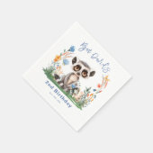 Safari Jungle Niedlich Watercolor Monkey zum Gebur Serviette (Ecke)