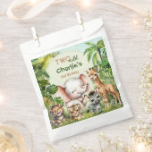 Safari Jungle Niedlicher Tiere Zwei Wilde 2. Gebur Geschenktütchen (Ausgeschnitten)