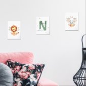 Safari Jungle Nursery Set with Name Initial Green (Wohnzimmer)