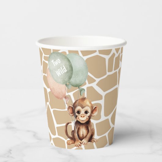 Safari Jungle Party Animal Two Wild Pappbecher (Rückseite)