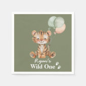 Safari Jungle Personalisiert Wild ein Party Tier Serviette (Vorderseite)