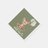 Safari Jungle Personalisiert Wild ein Party Tier Serviette (Ecke)