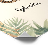 Safari Jungle Personalized Name Monogram G Nursery Poster (Ecke)