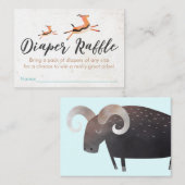 Safari & Jungle Theme Diaper Umschließungskarte Begleitkarte (Vorne/Hinten)