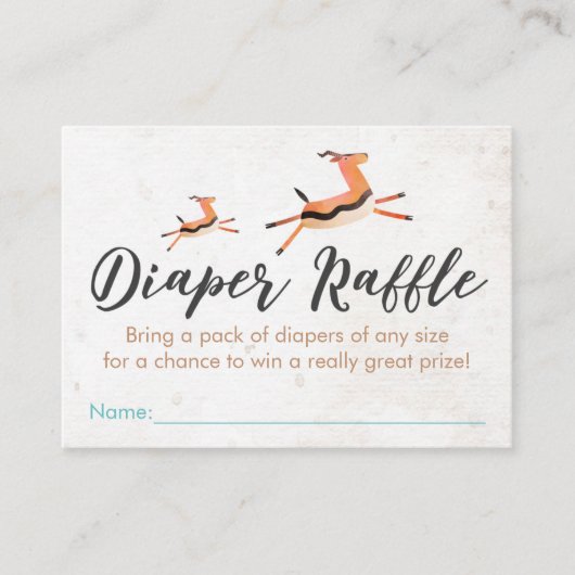 Safari & Jungle Theme Diaper Umschließungskarte Begleitkarte (Vorderseite)