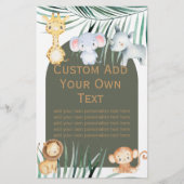 Safari Jungle Theme DIY Custom Sheets (Vorderseite)