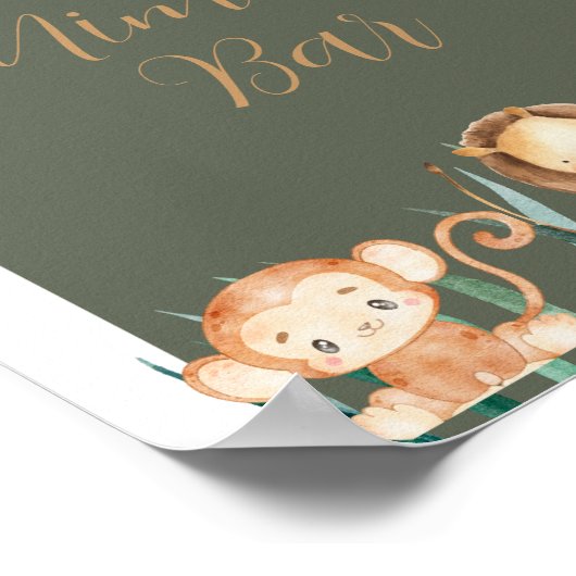 Safari Jungle Theme Mimosa Bar Sign Poster (Ecke)