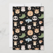 Safari Jungle Tiere 1. Geburtstag Junge Einladung (Rückseite)