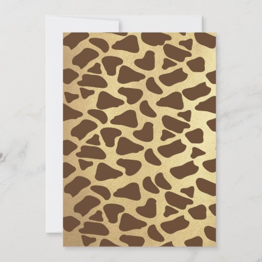 Safari-Jungle-Tiere Einladungen zum Geburtstag (Rückseite)