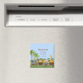 Safari Jungle Tiere in der Bahn Danke Magnet (In Situ (Geschirrspüler))