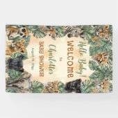 Safari Jungle Wild Animals Hallo Baby Dusche Banner (Horizontal)