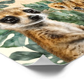 Safari Jungle Wild Animals Hallo Baby Dusche Poster (Ecke)