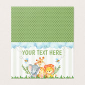 Safari Jungle Zoo Animal Table Zent Platzkarten (Außenseite Aufgefaltet)