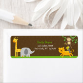 Safari Jungle Zoo Animals Rücksendeadressen-Aufkle (Insitu)