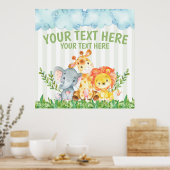 Safari Jungle Zoos Animals Poster (Küche)