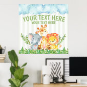 Safari Jungle Zoos Animals Poster (Heimbüro)