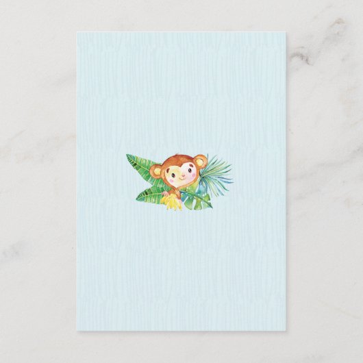 Safari JungleBoysBaby Shower Book for Baby Begleitkarte (Rückseite)