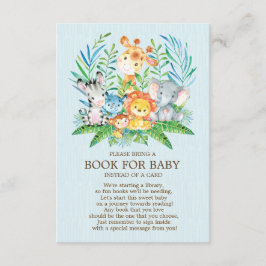 Safari JungleBoysBaby Shower Book for Baby Begleitkarte