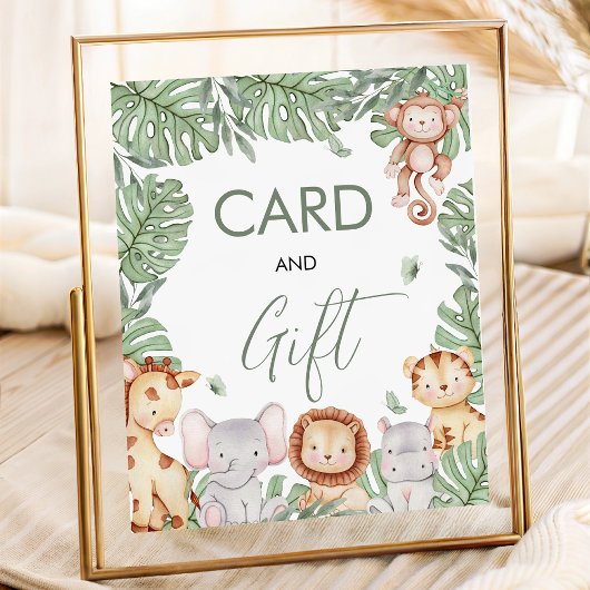 Safari-Karten und Geschenke Schild
