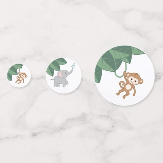 Safari Konfetti (Rückseiten)