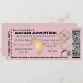 Safari laden einladung (Vorne/Hinten)