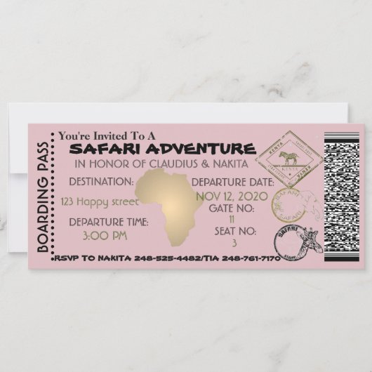 Safari laden einladung (Vorderseite)