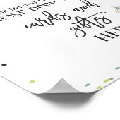 Safari-Laufwerk mit Baby-Duschkarte und Geschenksz Poster (Ecke)