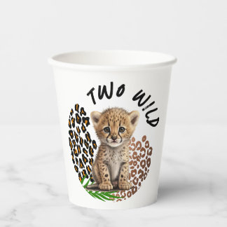 Safari Leopard Birthday Wild One Two Wild Party Pappbecher