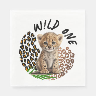 Safari Leopard Birthday Wild One Two Wild Party Serviette