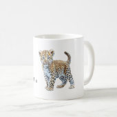 Safari-Leopard-Katze Tier Kaffeetasse (VorderseiteRechts)