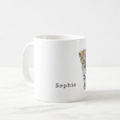 Safari-Leopard-Katze Tier Kaffeetasse (Vorderseite Links)